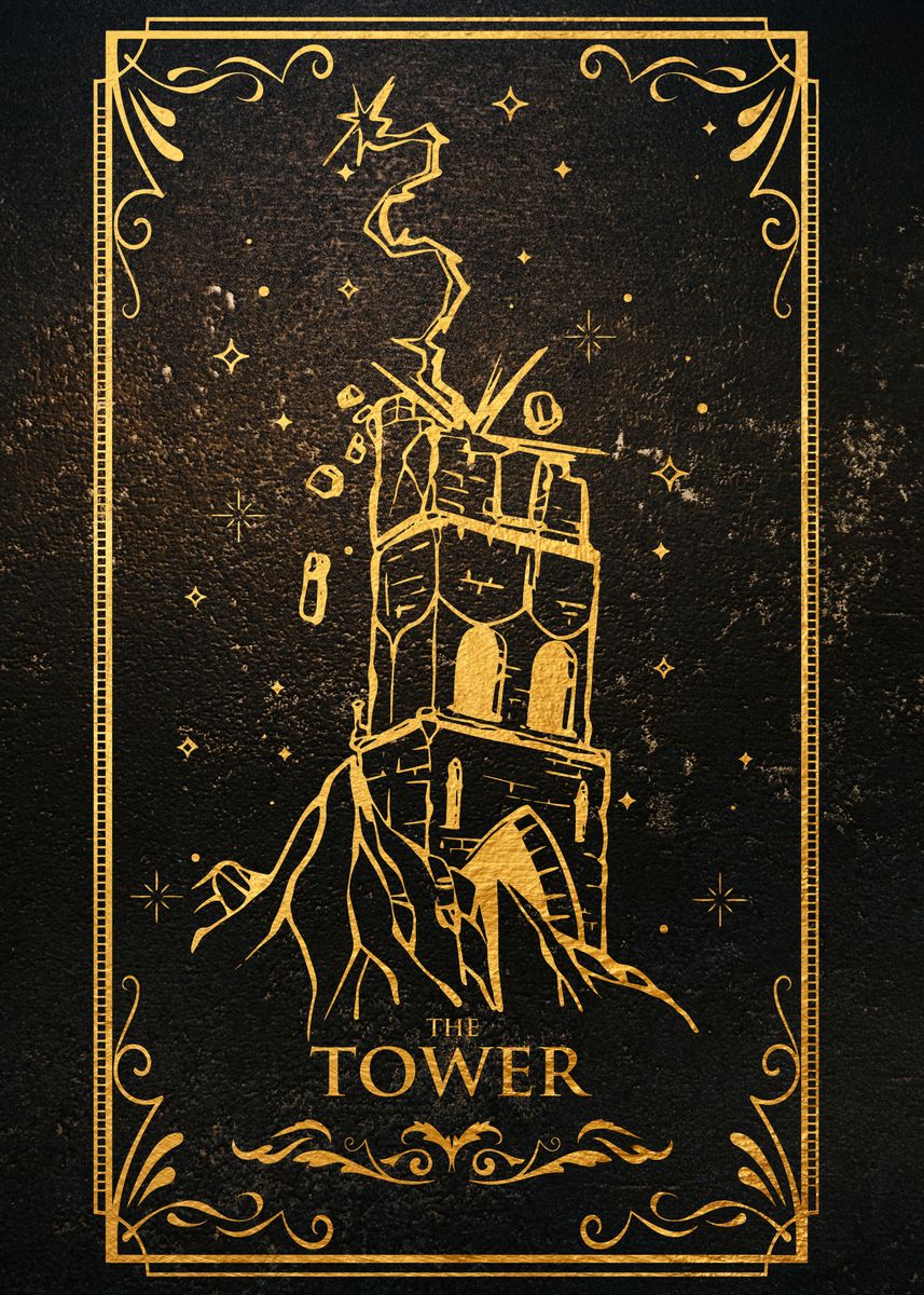 grinende Blive kold Panter The TOWER Tarot card' Poster by LouteCrea | Displate