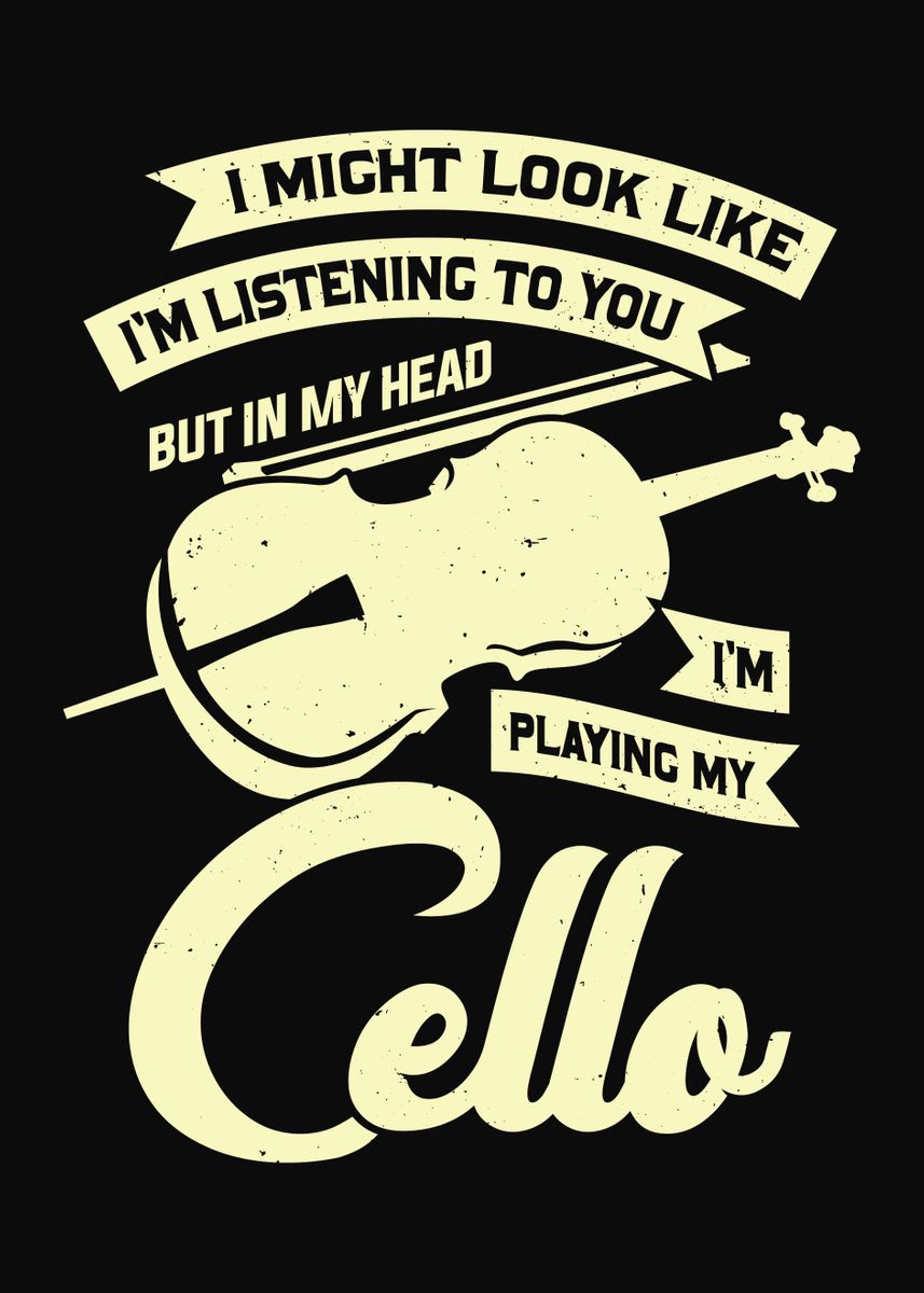 Cello Player Cellist Poster By Marcel Doll Displate 6808