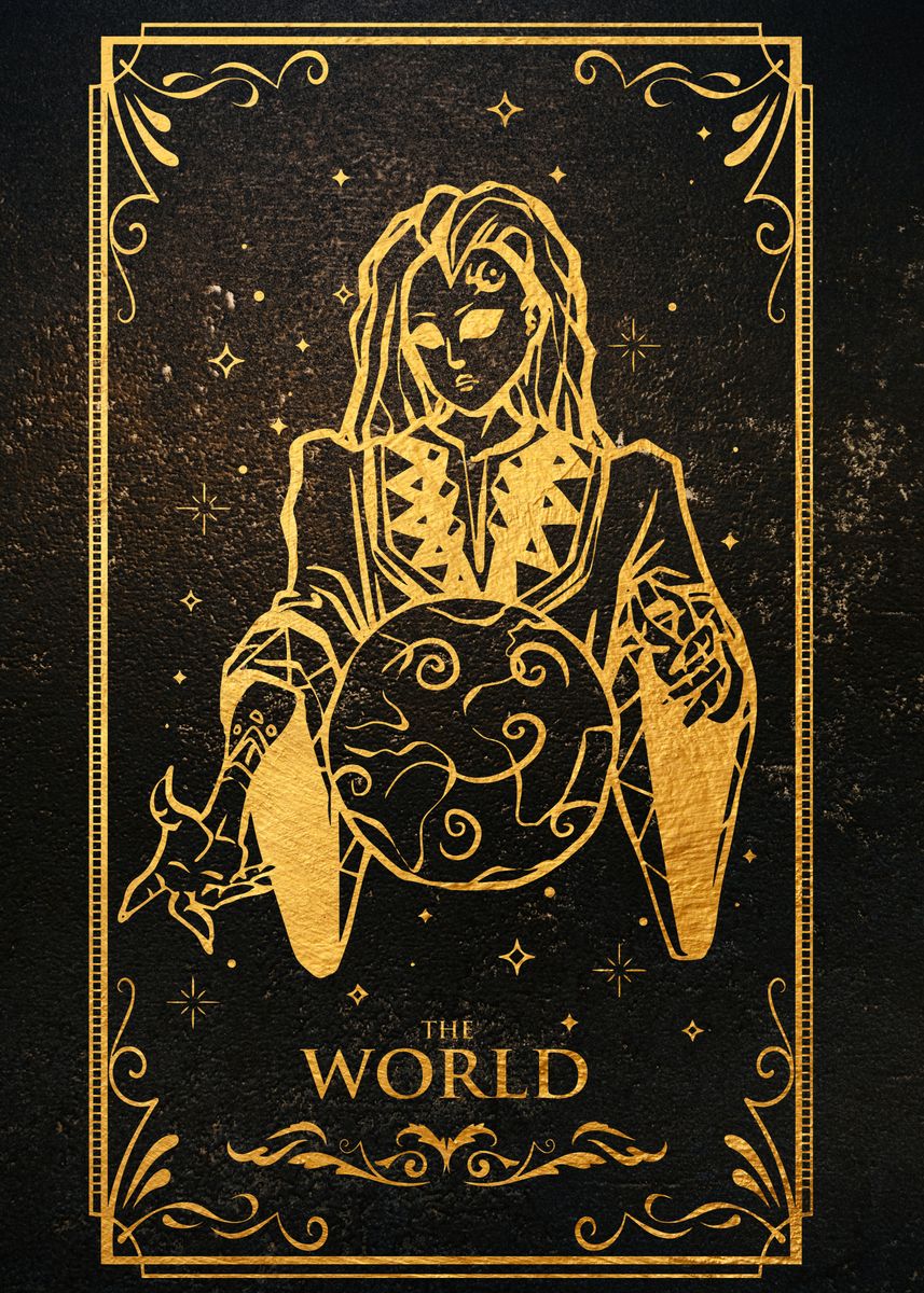 The WORLD Tarot card' Poster by LouteCrea