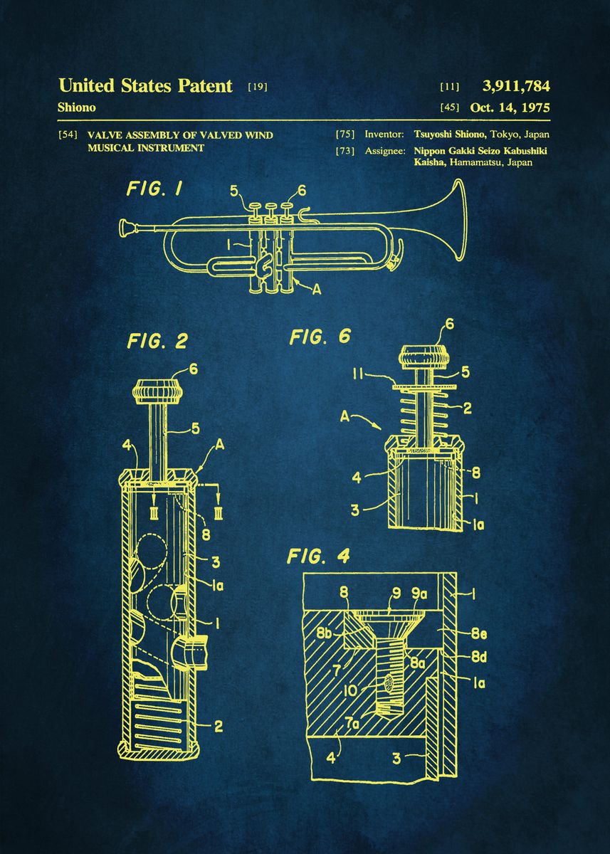 '42 Wind Instrument Valve ' Poster, picture, metal print, paint by Roy ...