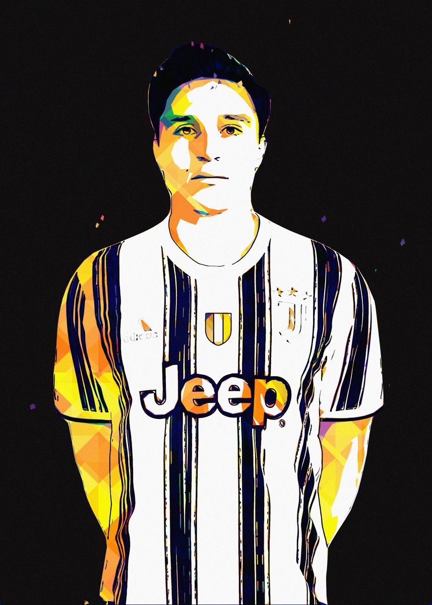 'Federico Chiesa' Poster, picture, metal print, paint by HildaWarren