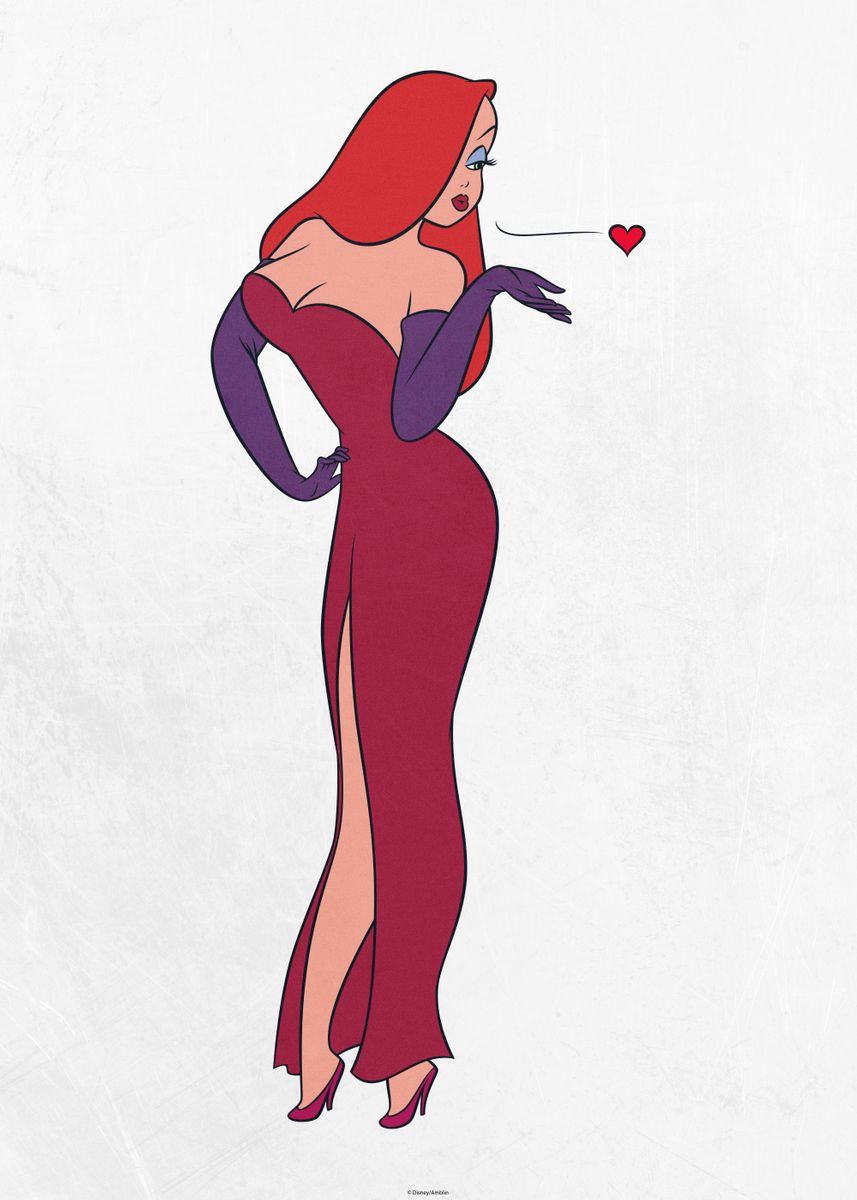 Jessica heart' Poster by Who Framed Roger Rabbit | Displate