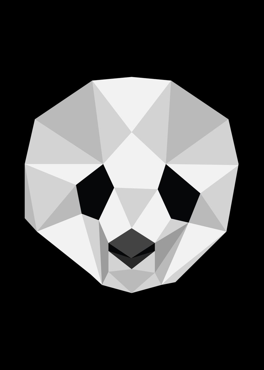 &lsquo;Geometric art genius panda&rsquo; Poster by Lukes Pixel Studio | Displate