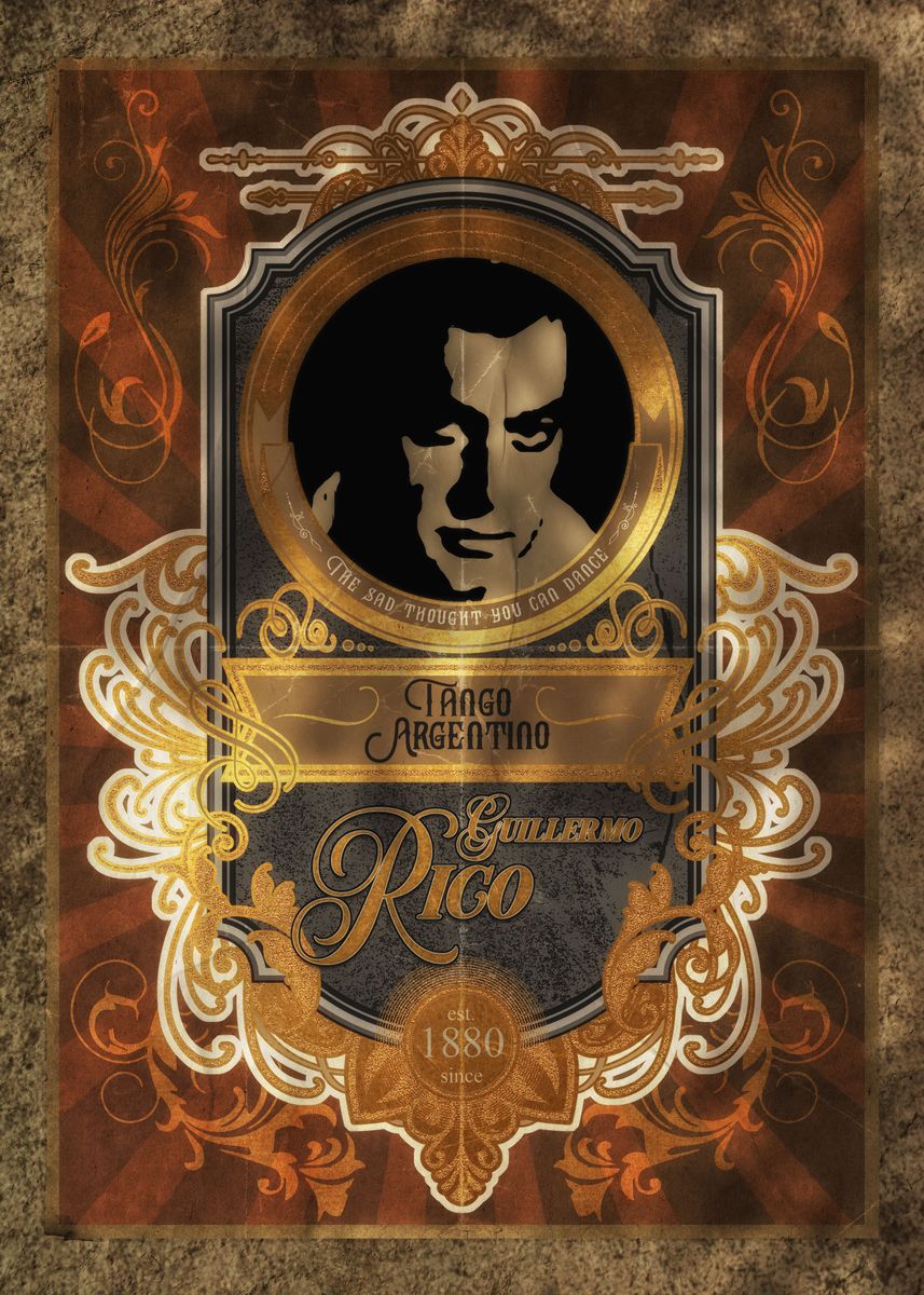 'Guillermo Rico' Poster by Petra Rommelfanger Displate