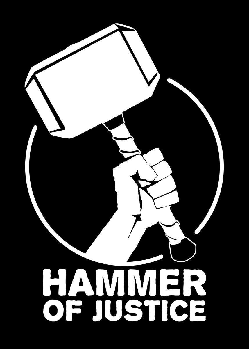 'Hammer of Justice' Poster by TMBTM Displate