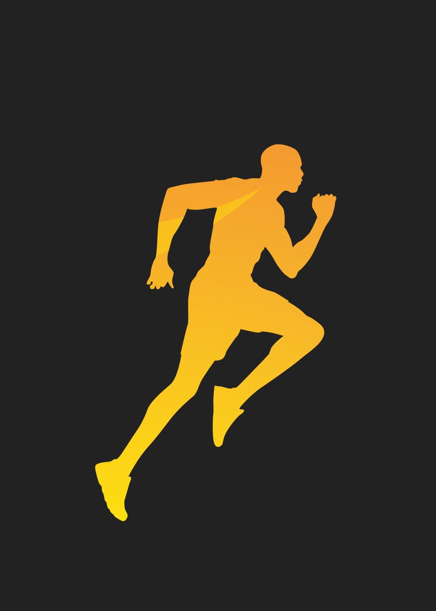 'speed runner' Poster by Ratna Mutia Dewi | Displate