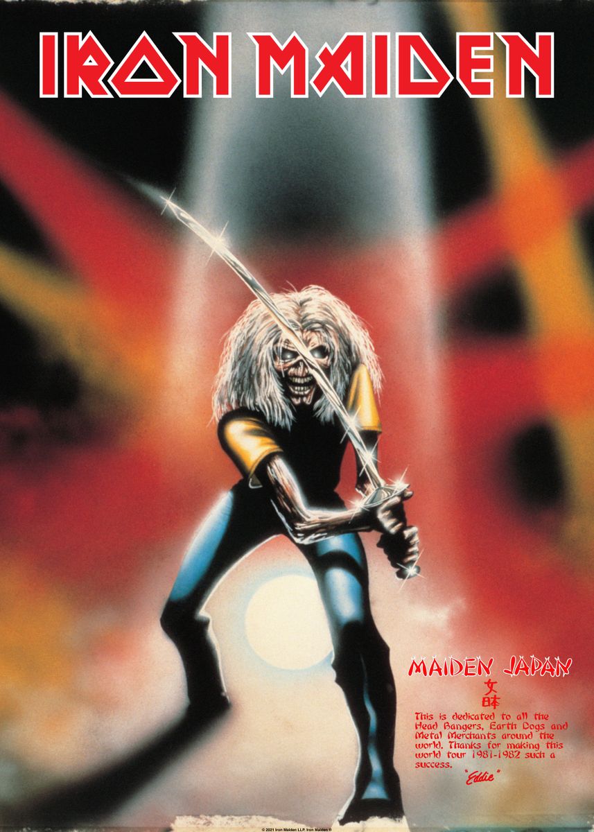 Maiden Japan' Poster, picture, metal print, paint by Iron Maiden