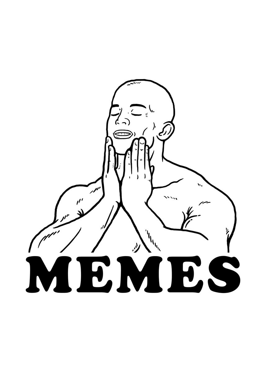 'Guy Rubbing Face' Poster, picture, metal print, paint by Yipptee