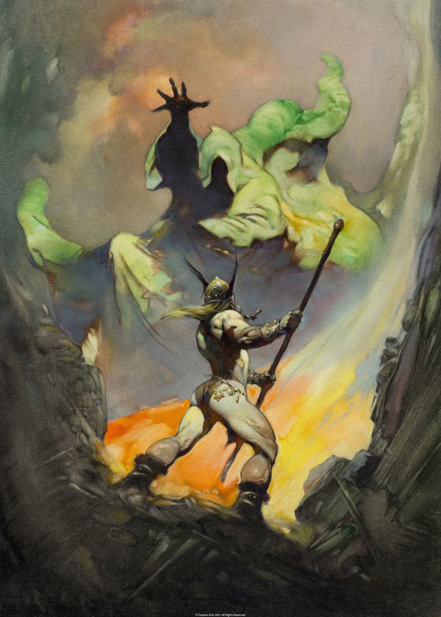 'Norseman' Poster, picture, metal print, paint by Frank Frazetta | Displate