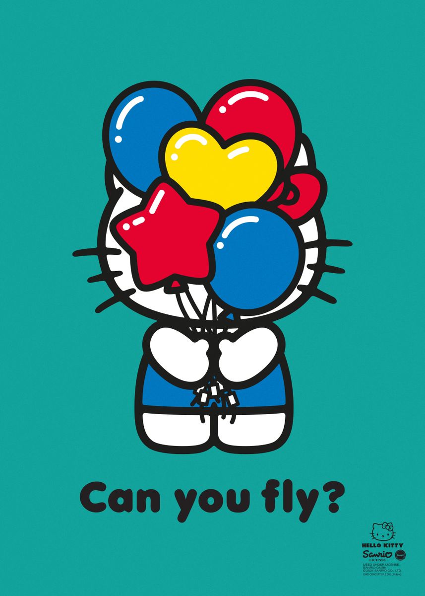 'Can You Fly' Poster by Hello Kitty  | Displate