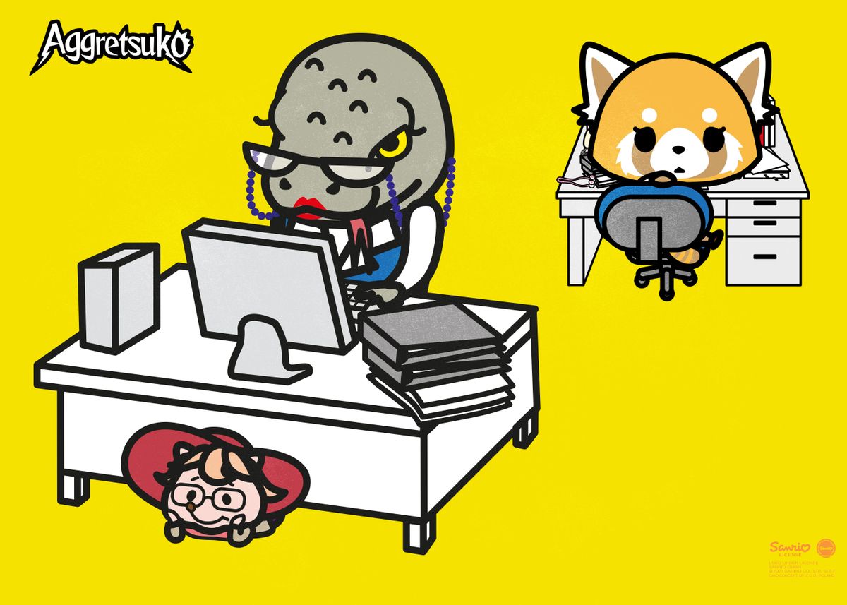 In the Office' Poster by Aggretsuko | Displate