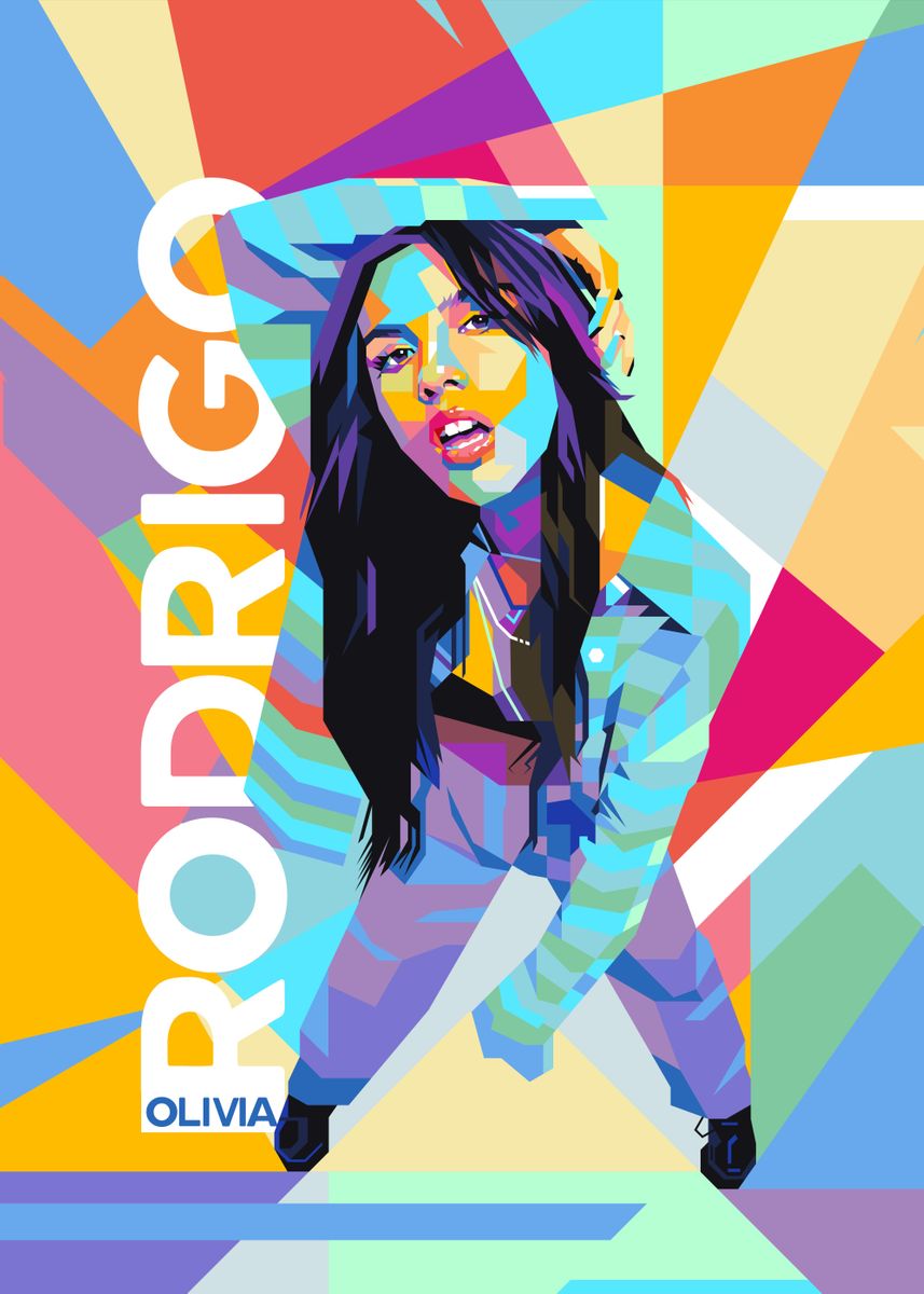 'Olivia Rodrigo Colorful ' Poster, picture, metal print, paint by ...