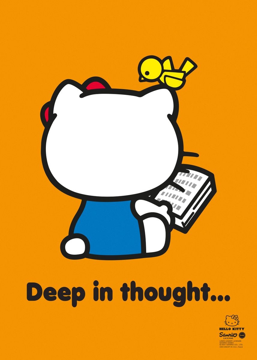 'Deep in Thought' Poster by Hello Kitty  | Displate