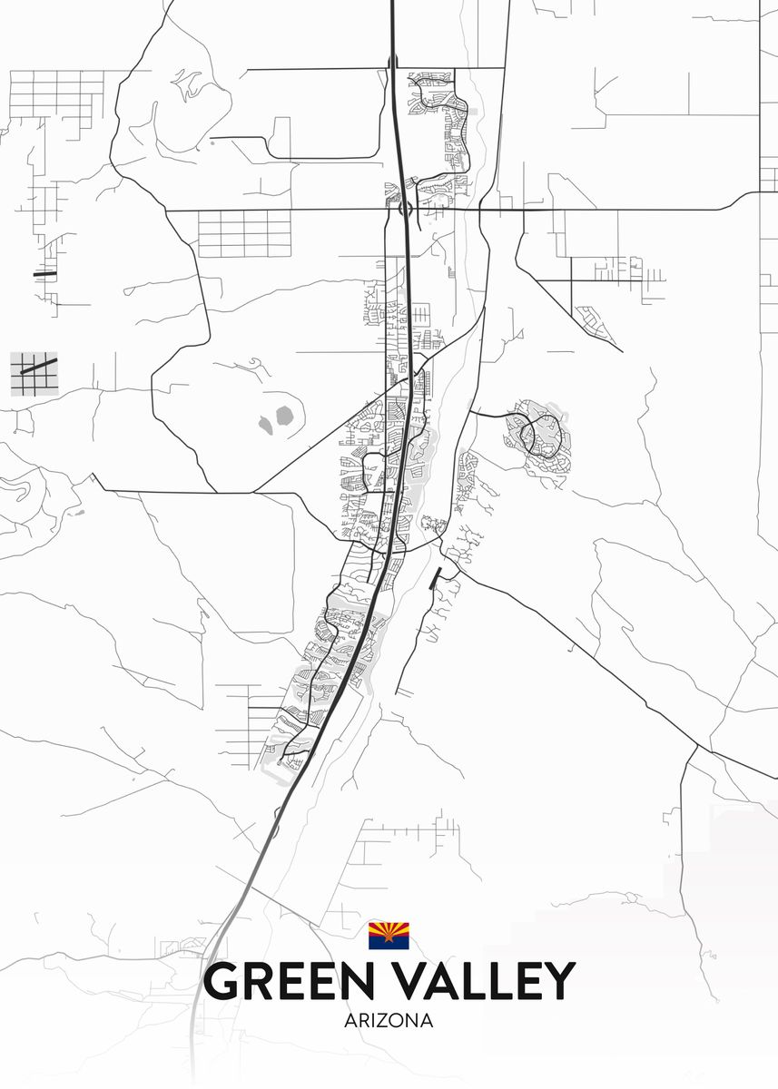 'Green Valley AZ' Poster by IMR Designs Displate