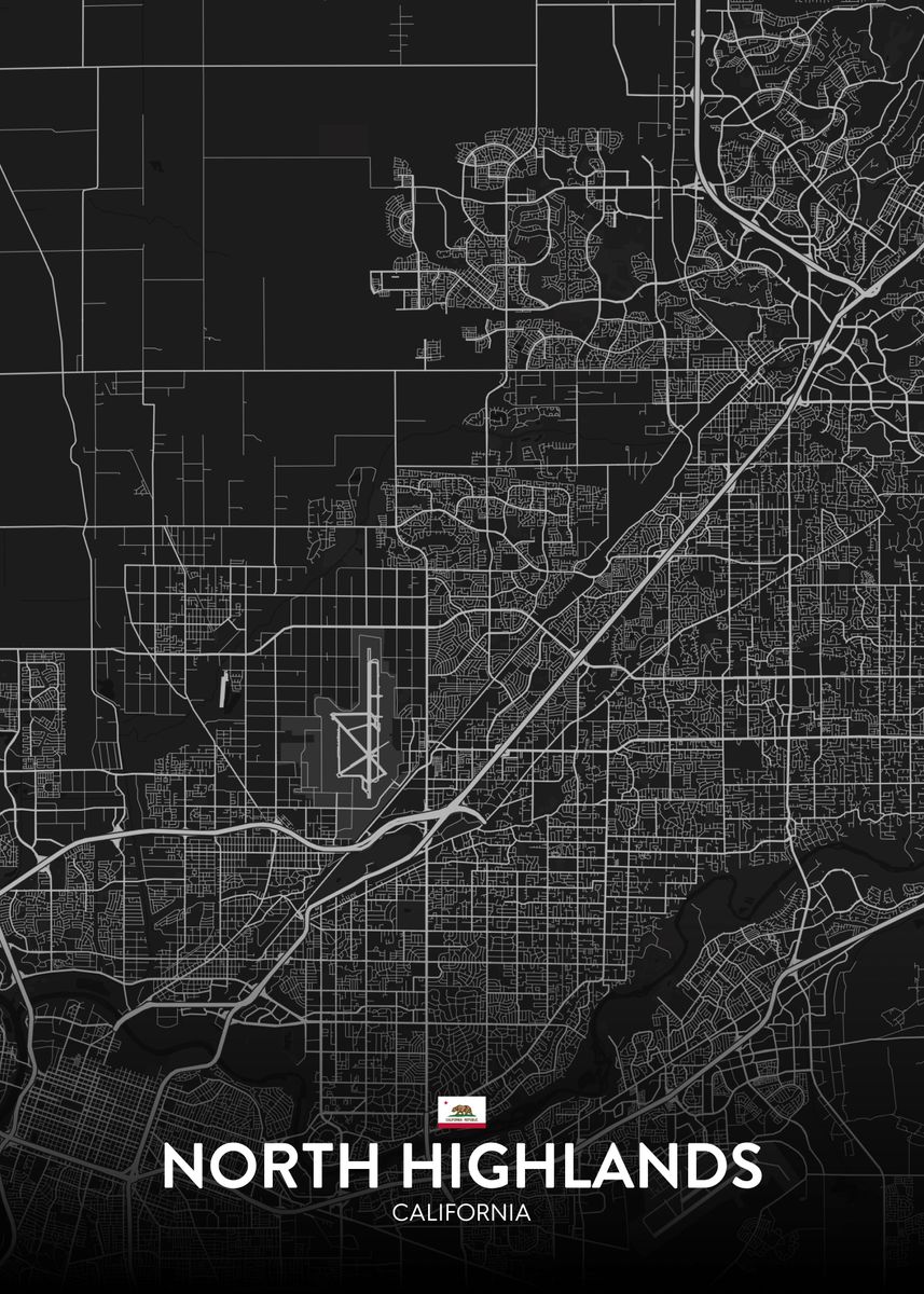 'North Highlands CA' Poster by IMR Designs Displate