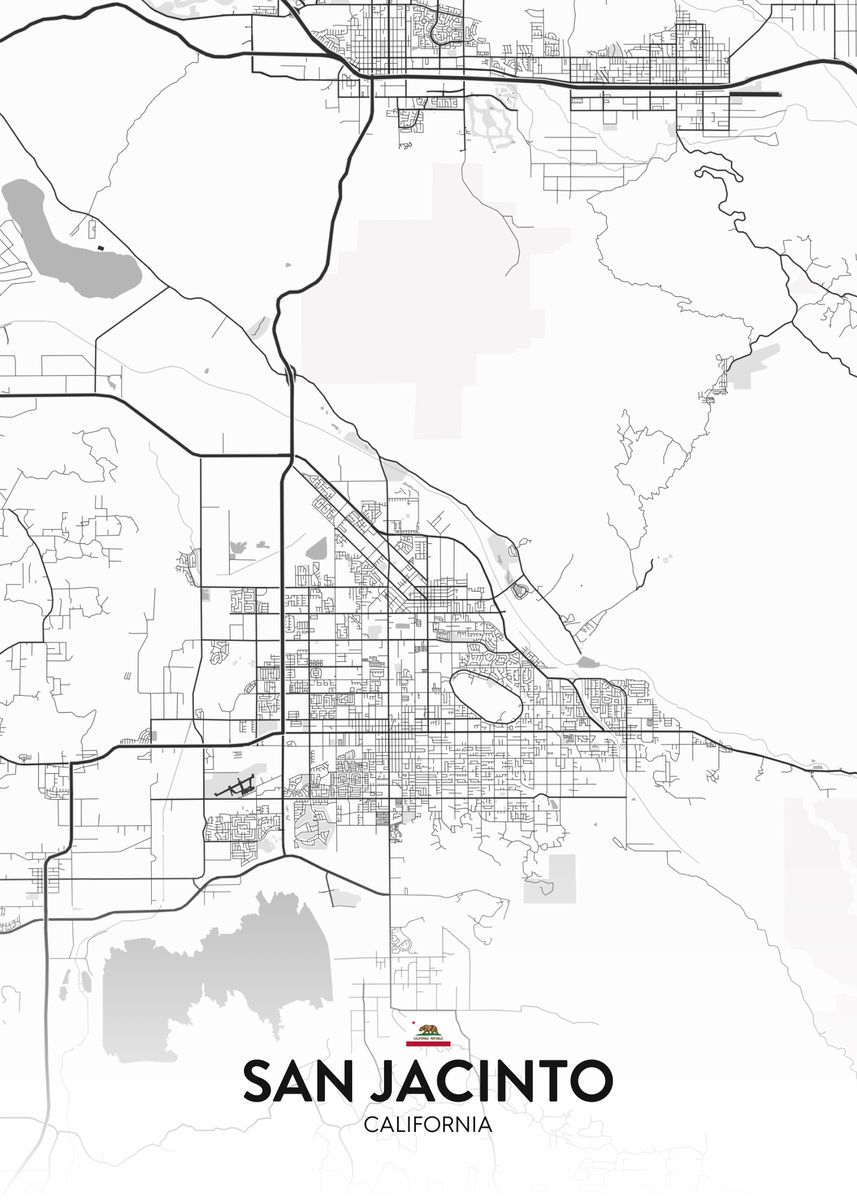 'San Jacinto CA' Poster, picture, metal print, paint by IMR Designs