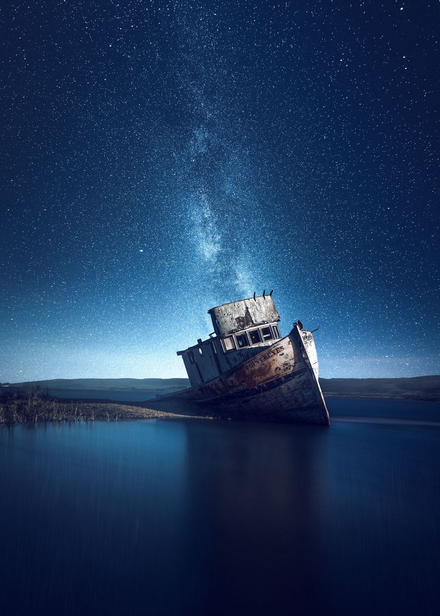 'Shipwreck' Poster by Grafixartphoto Samir Belhamra | Displate