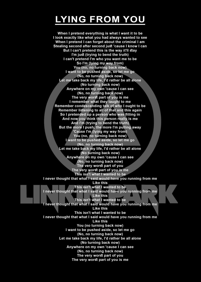 Lyric linkin park' Poster, picture, metal print, paint by Rijis