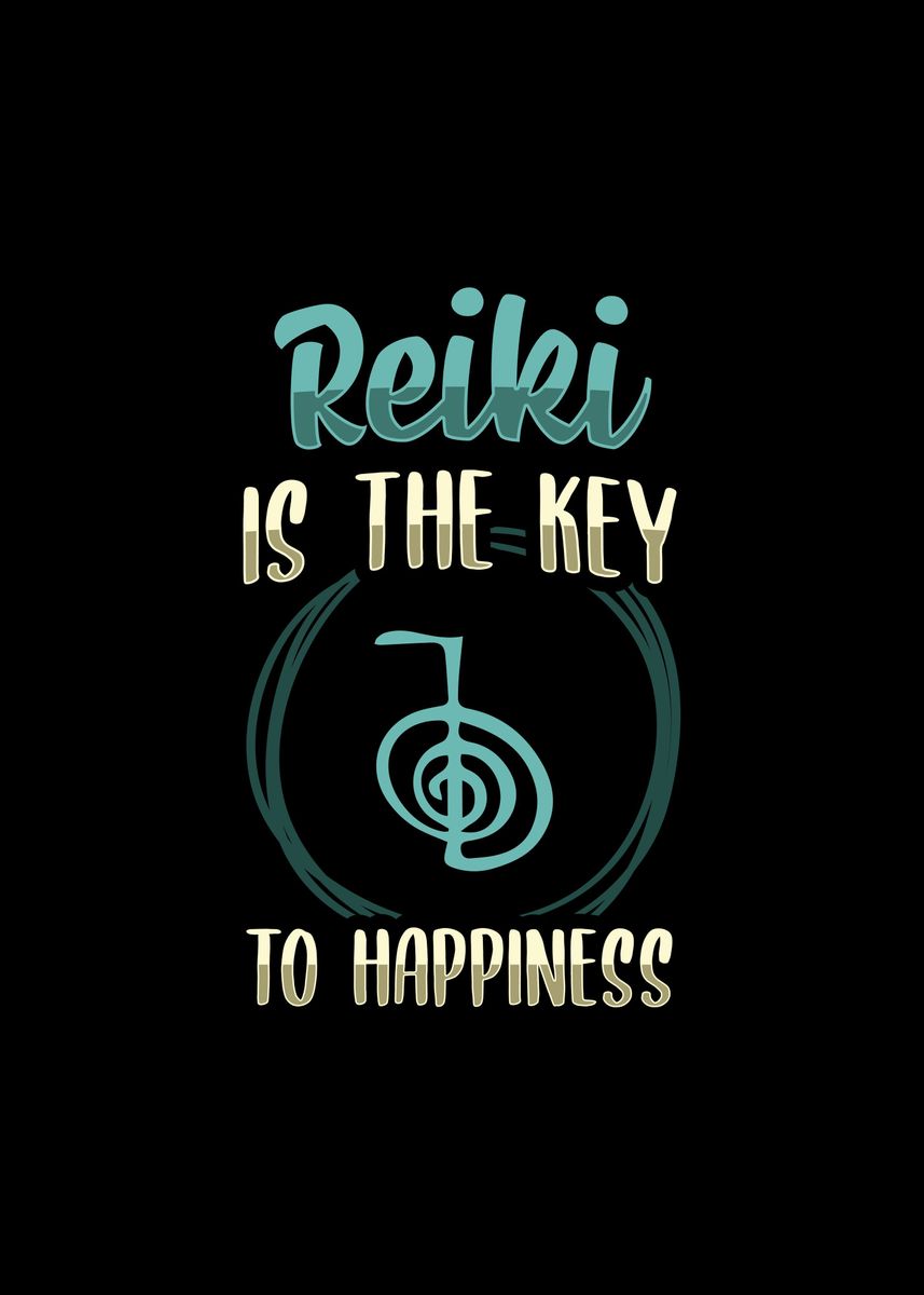 'Reiki Master Sayings Gifts' Poster, picture, metal print, paint by TW