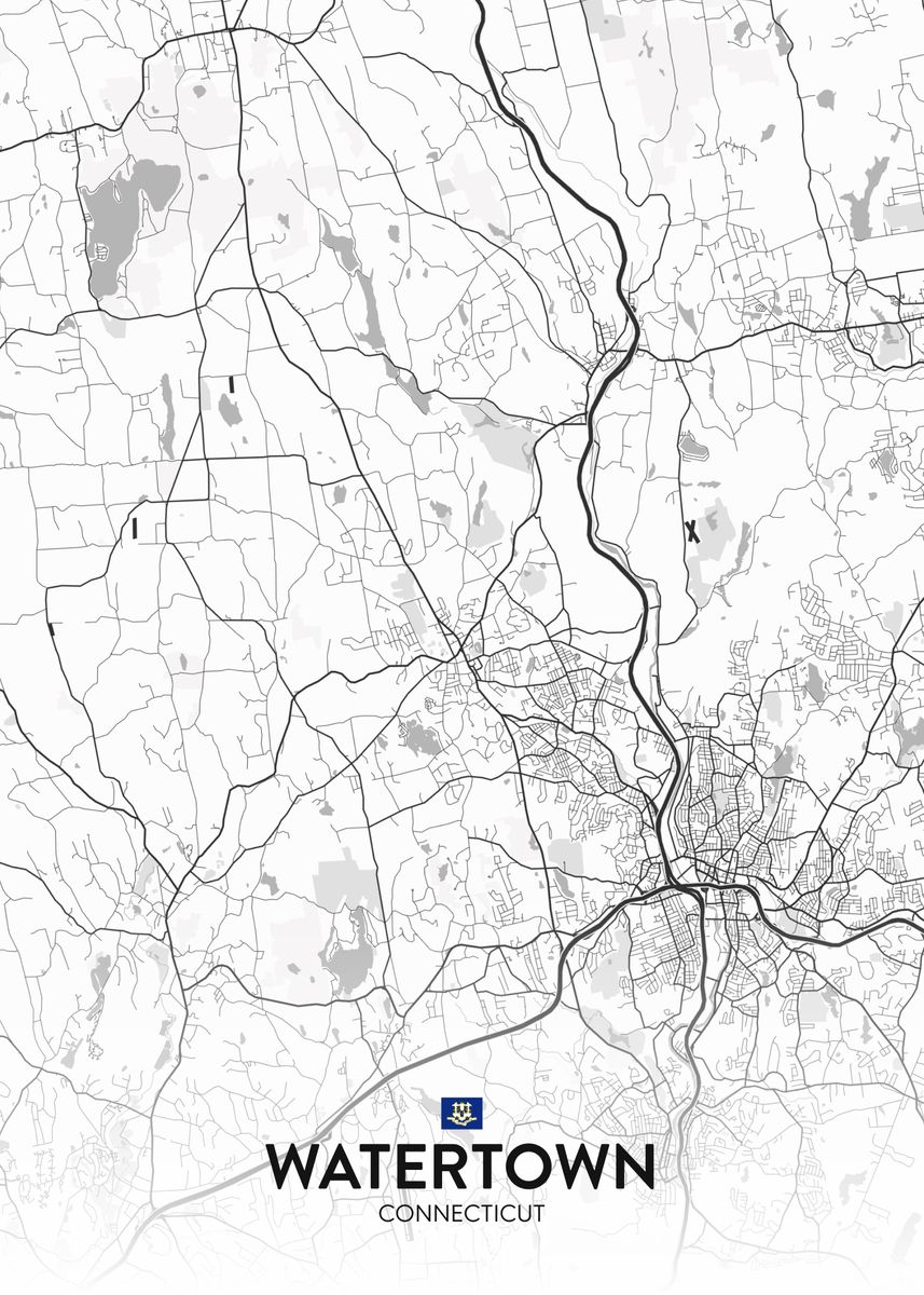 'Watertown CT' Poster by IMR Designs Displate