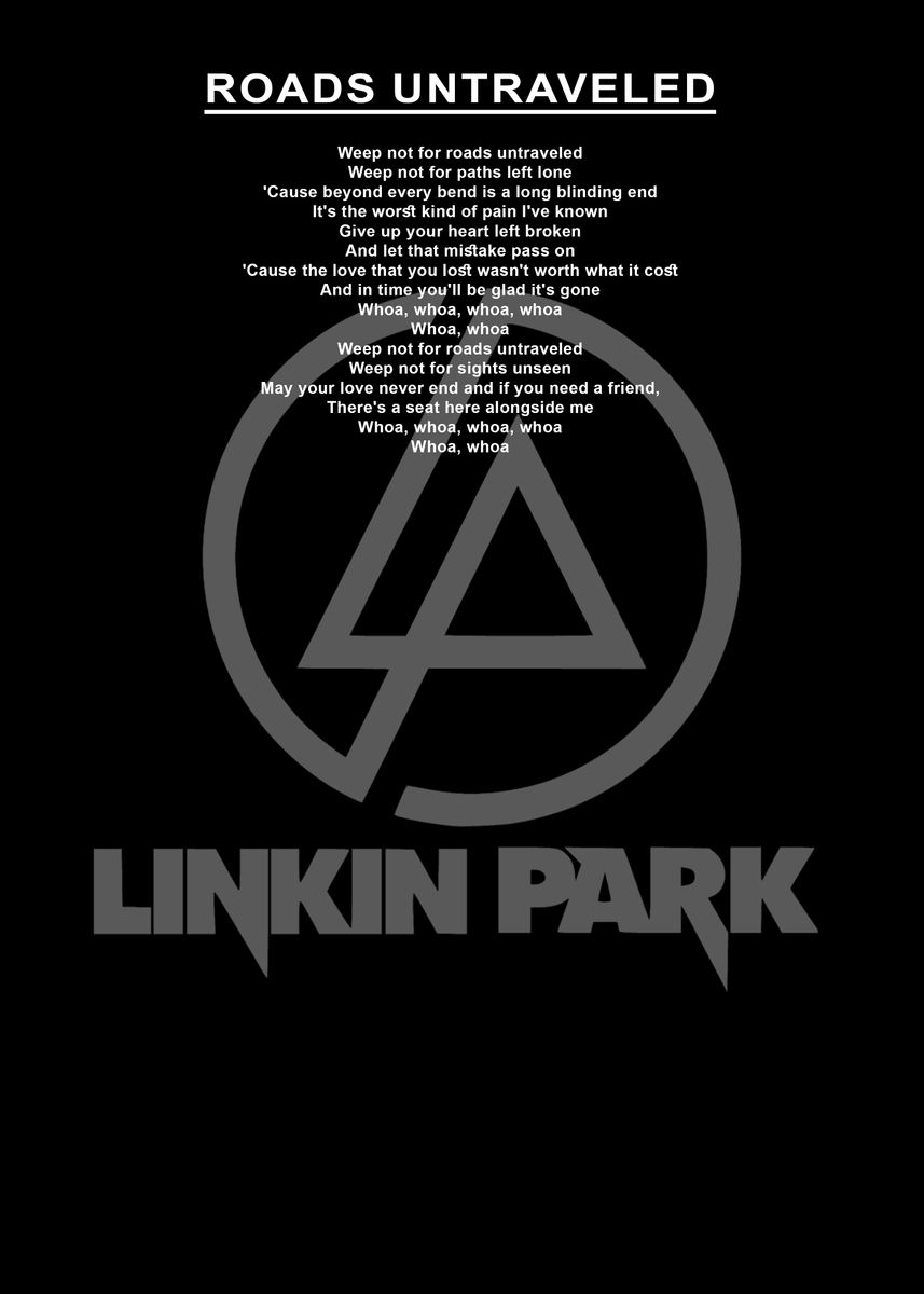 Lyric linkin park' Poster, picture, metal print, paint by Rijis