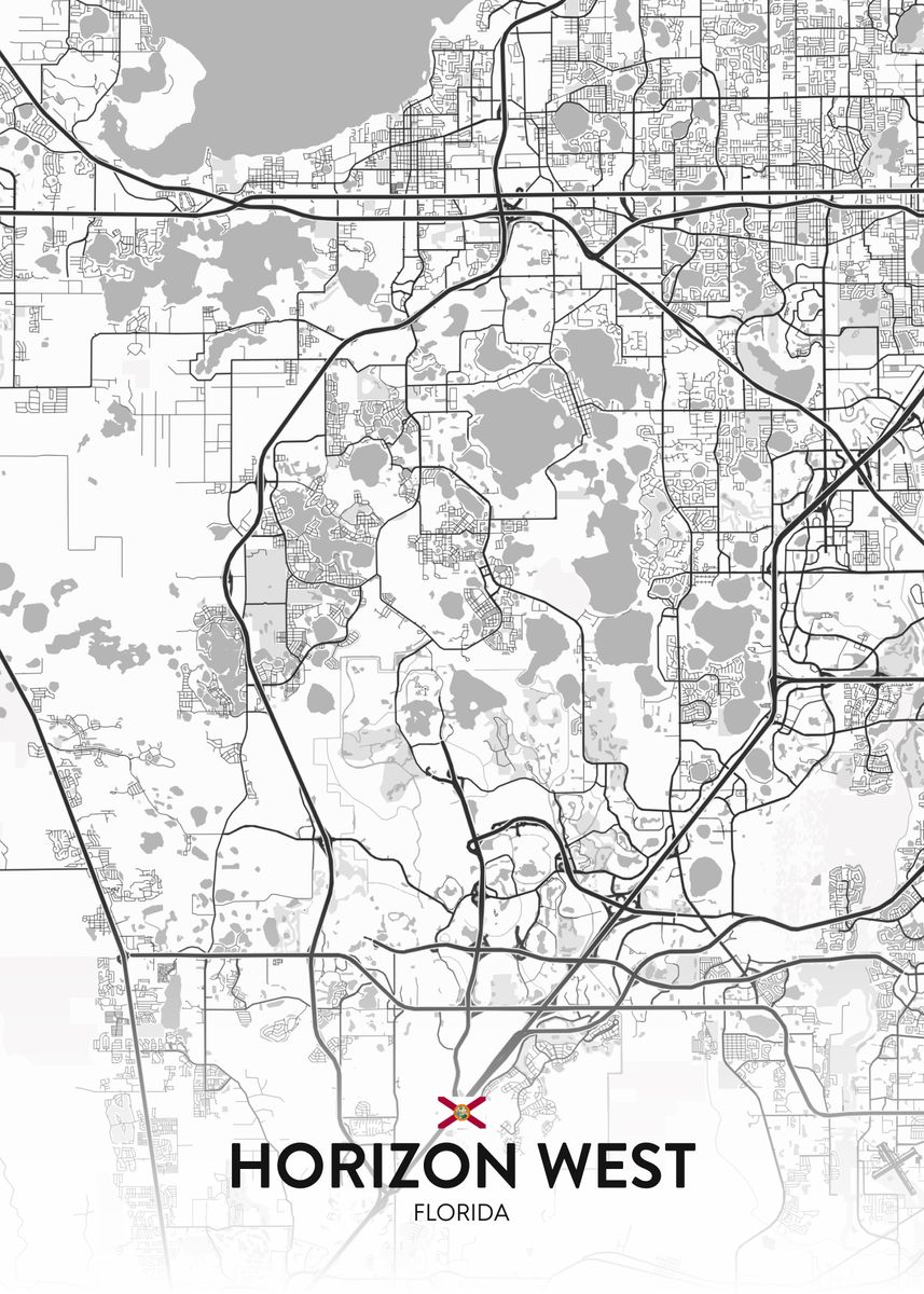 'Horizon West FL' Poster by IMR Designs Displate