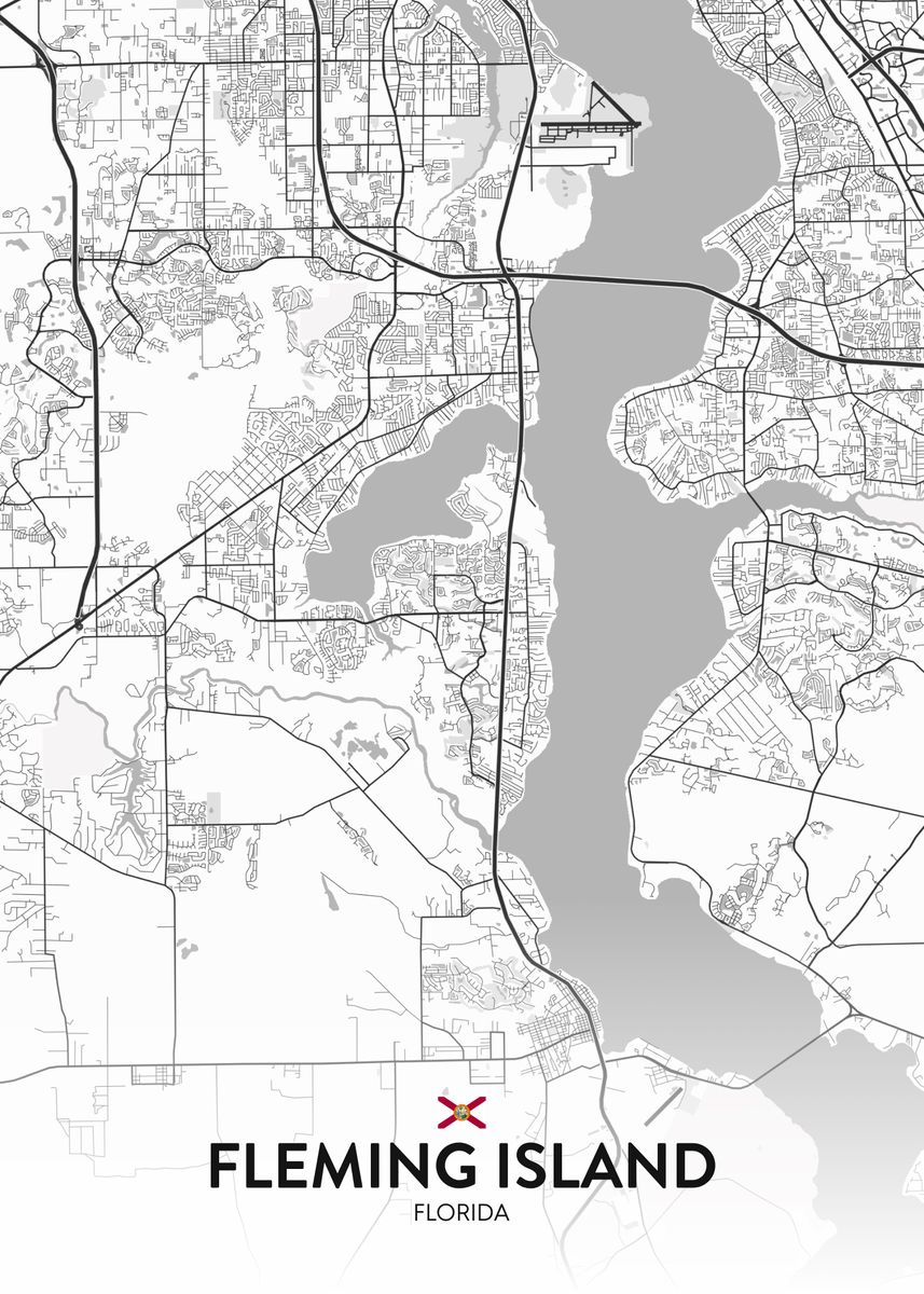 Fleming Island Florida Map Fleming Island Fl' Poster By Imr Designs | Displate