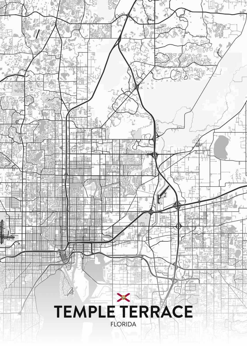 'Temple Terrace FL' Poster by IMR Designs Displate