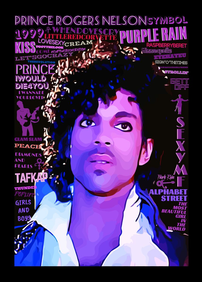 PRINCE POP ART 1' Poster Icons Collection | Displate