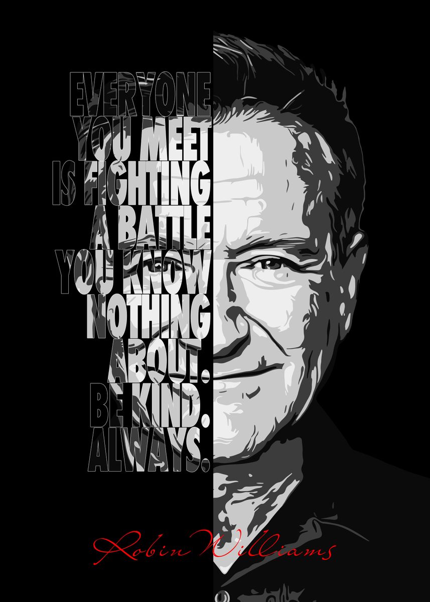 'Robin Williams Quote' Poster, picture, metal print, paint by ...