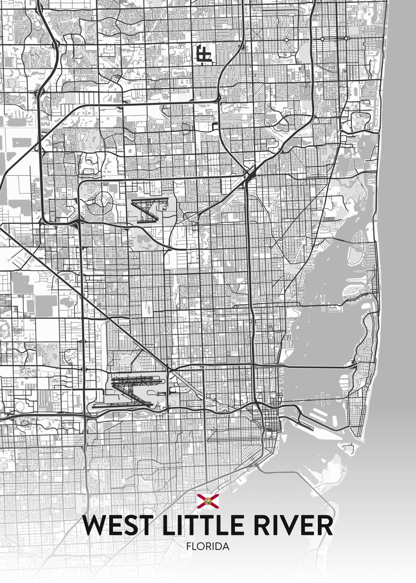 'West Little River FL' Poster by IMR Designs Displate