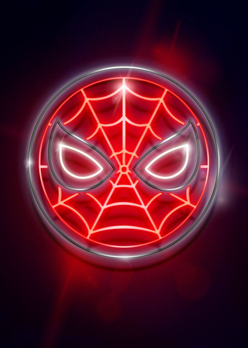 ‘Spider-Man Neon’ Poster, picture, metal print, paint by Marvel | Displate