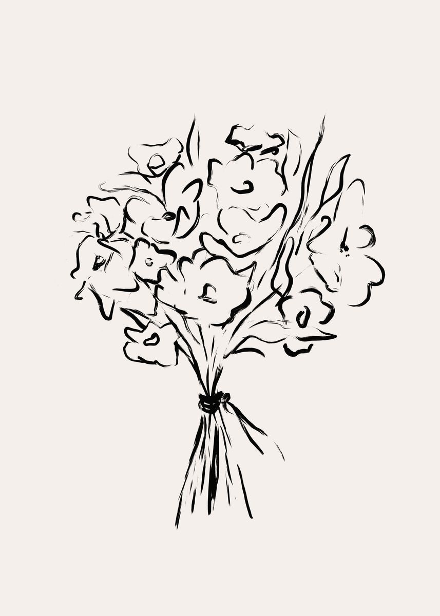 'Abstract Botanical Flowers' Poster by dkDesign | Displate