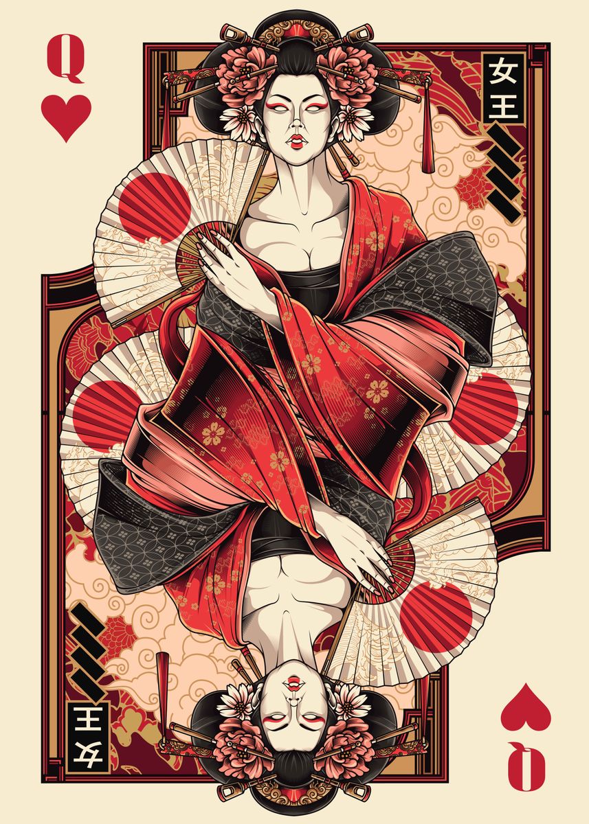 'Queen of Hearts' Poster, picture, metal print, paint by K2G Project ...