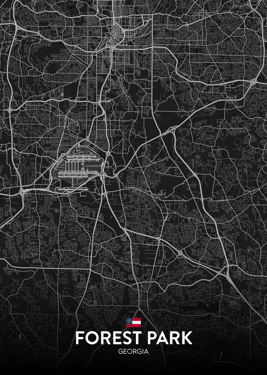'Forest Park GA' Poster by IMR Designs Displate