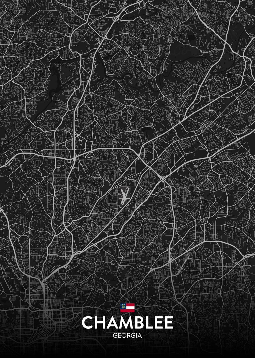 'Chamblee GA' Poster by IMR Designs Displate