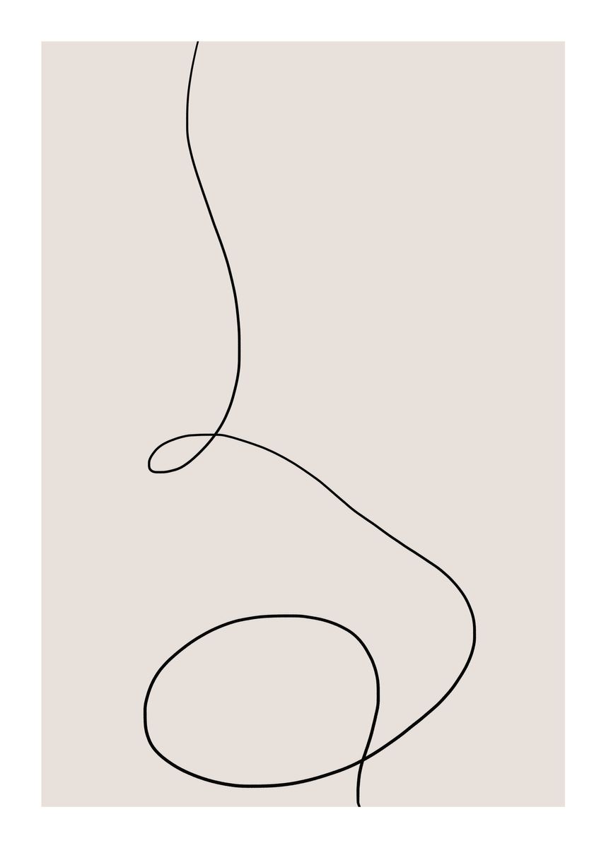 String Drawing Abstract 'Abstract String Canvas' Poster, picture, metal print, paint by ...