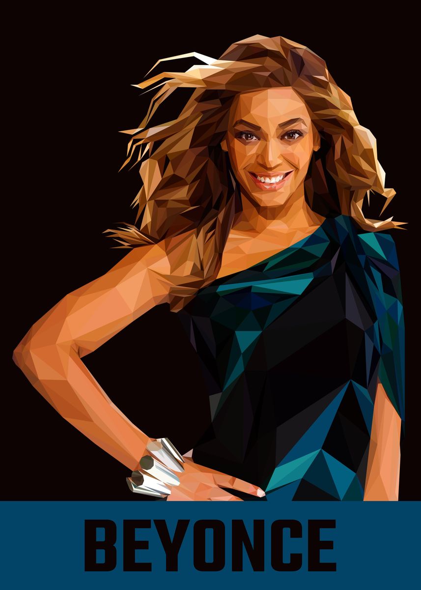 'Beyonce in lowpoly art' Poster, picture, metal print, paint by Yanz ...