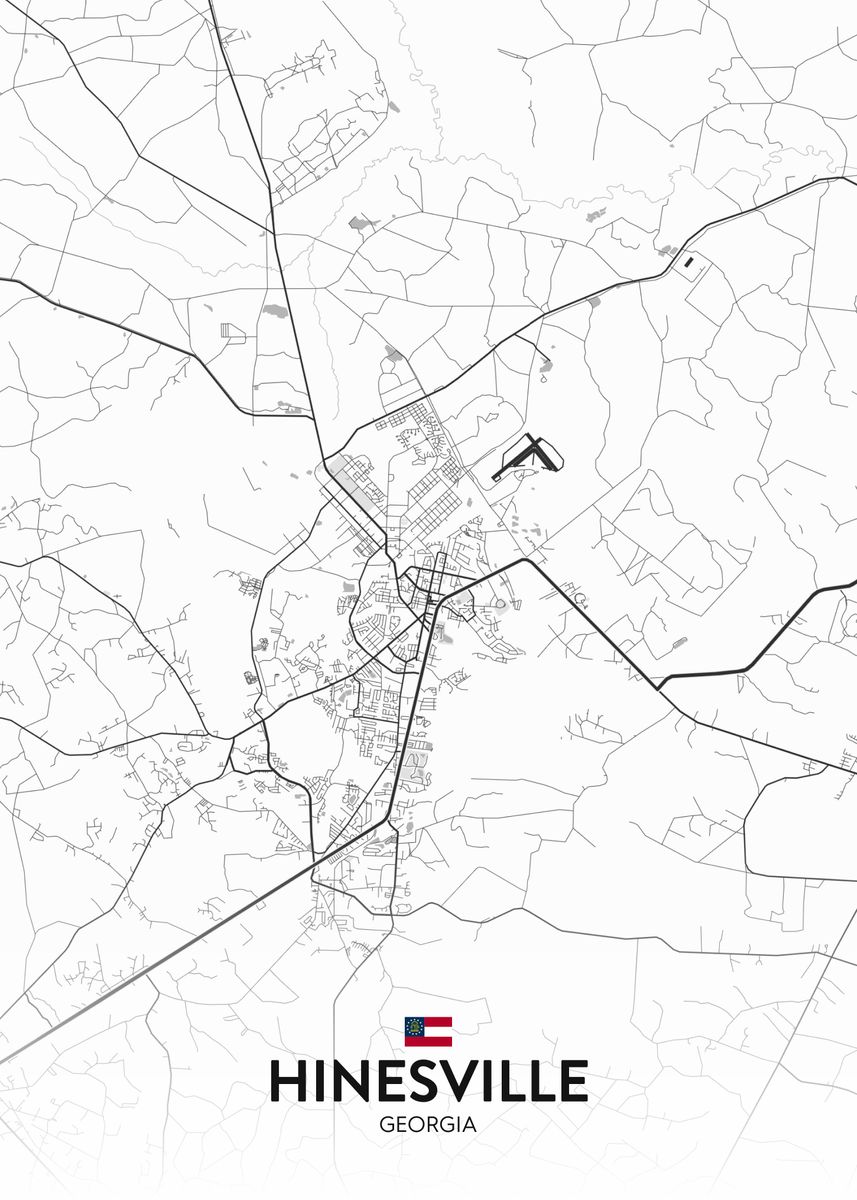 'Hinesville GA' Poster by IMR Designs Displate