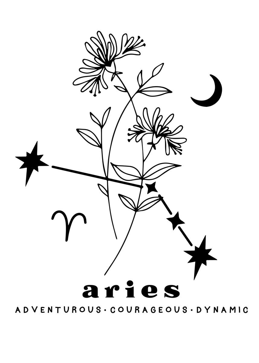 'Aries zodiac' Poster by QNT GROUP | Displate