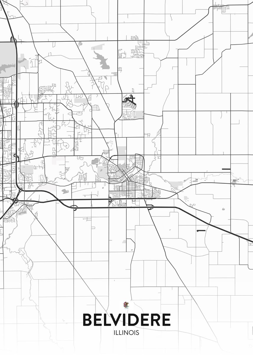 'Belvidere IL' Poster by IMR Designs Displate