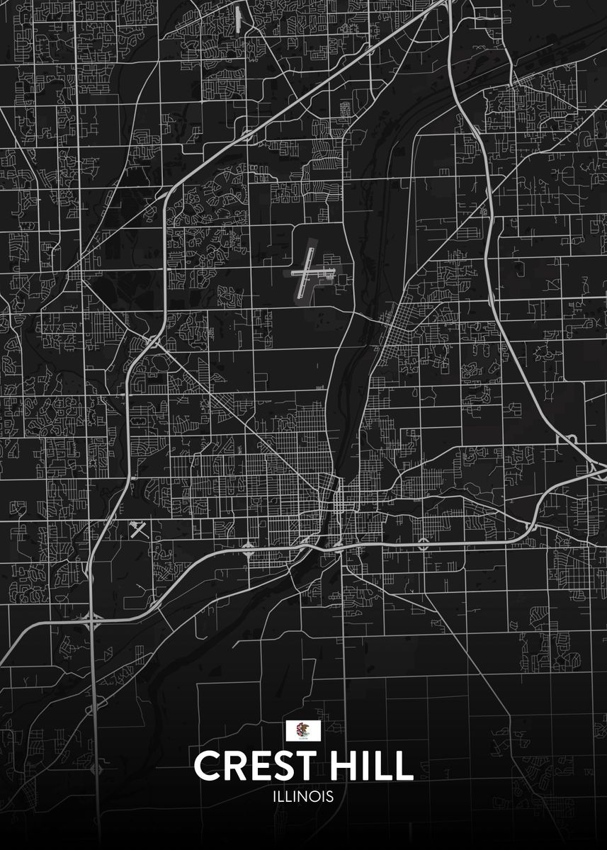 'Crest Hill IL' Poster by IMR Designs Displate