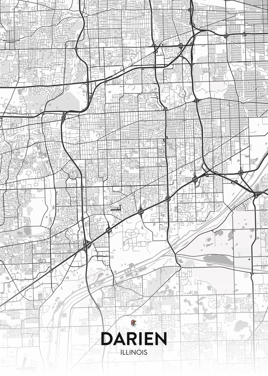 'Darien IL' Poster by IMR Designs Displate