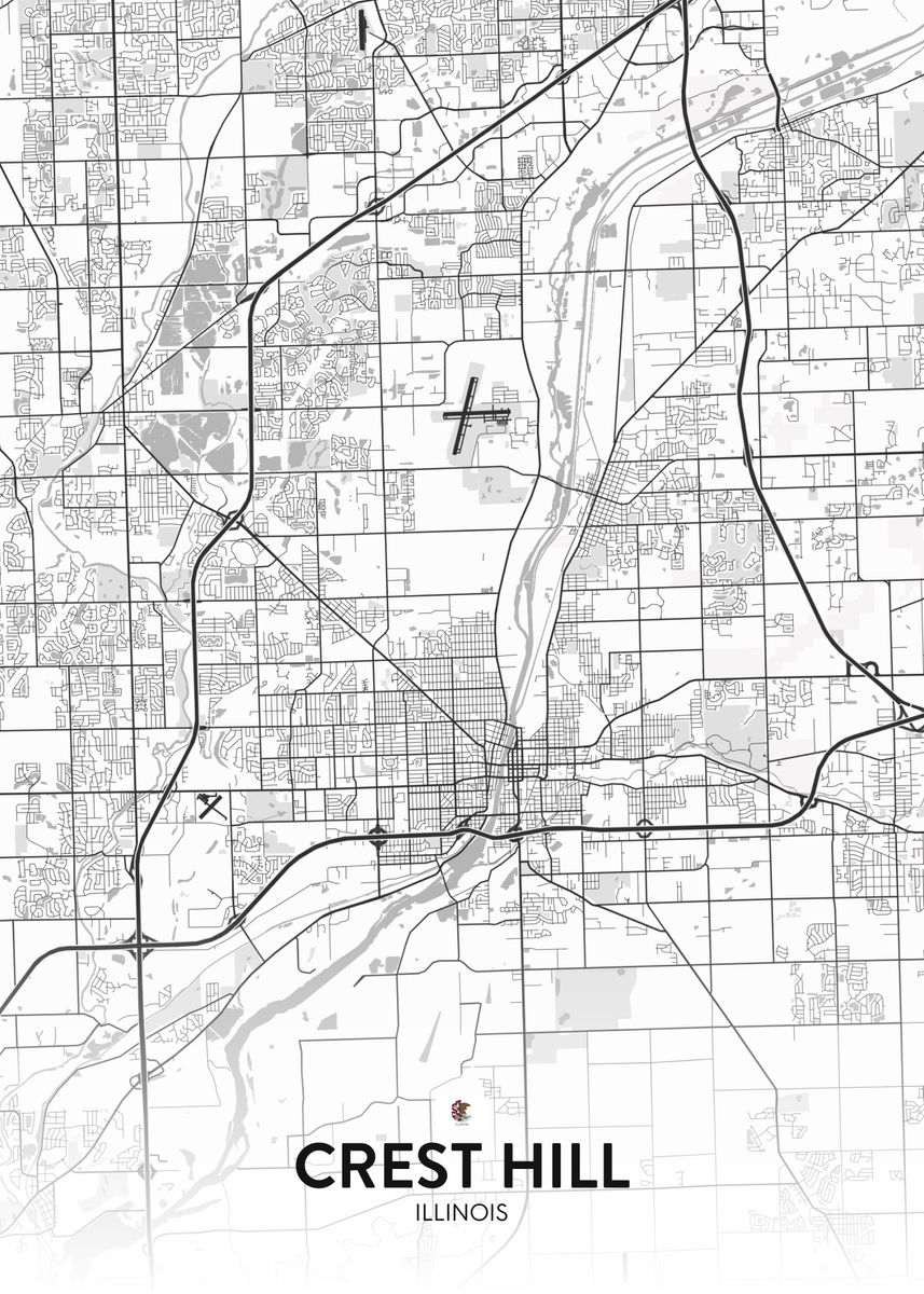 'Crest Hill IL' Poster by IMR Designs Displate