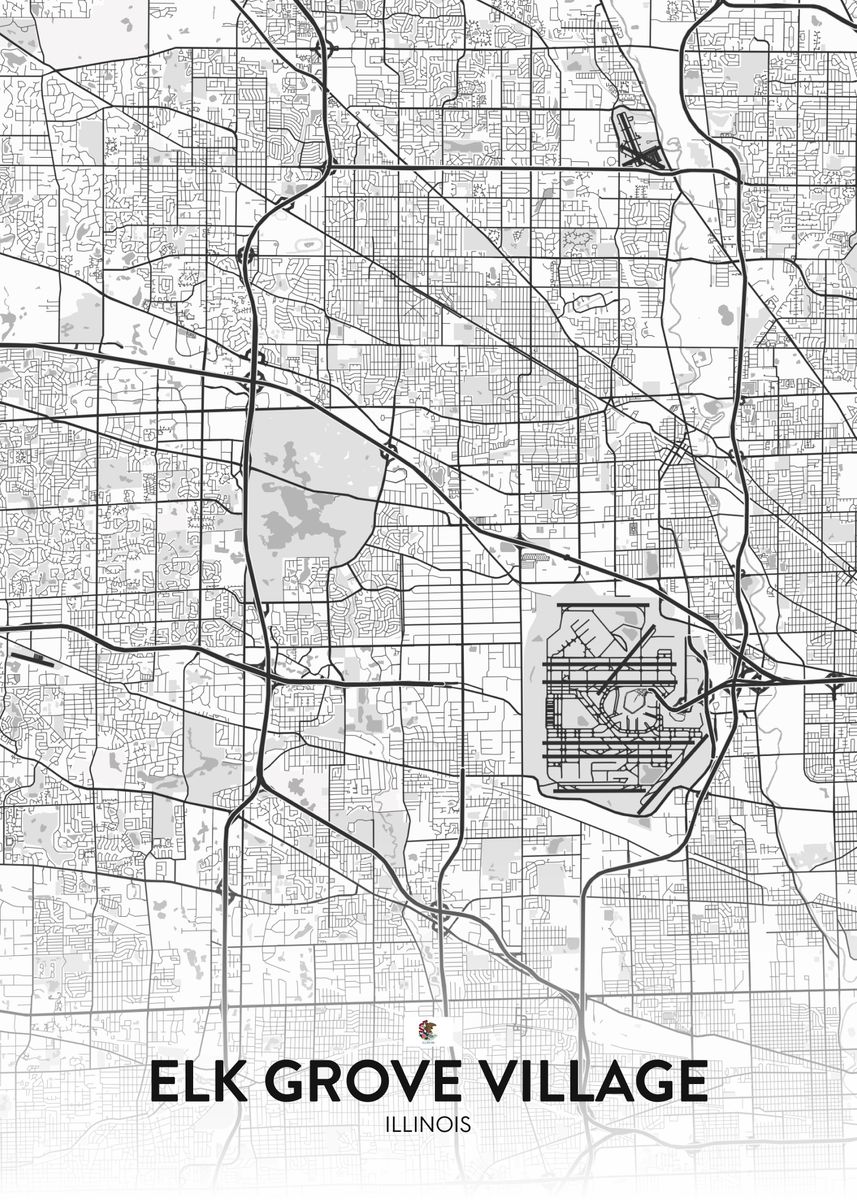 'Elk Grove Village IL' Poster by IMR Designs Displate