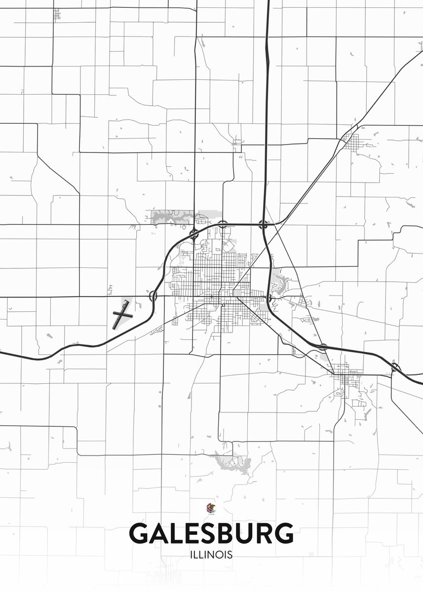 'Galesburg IL' Poster by IMR Designs Displate