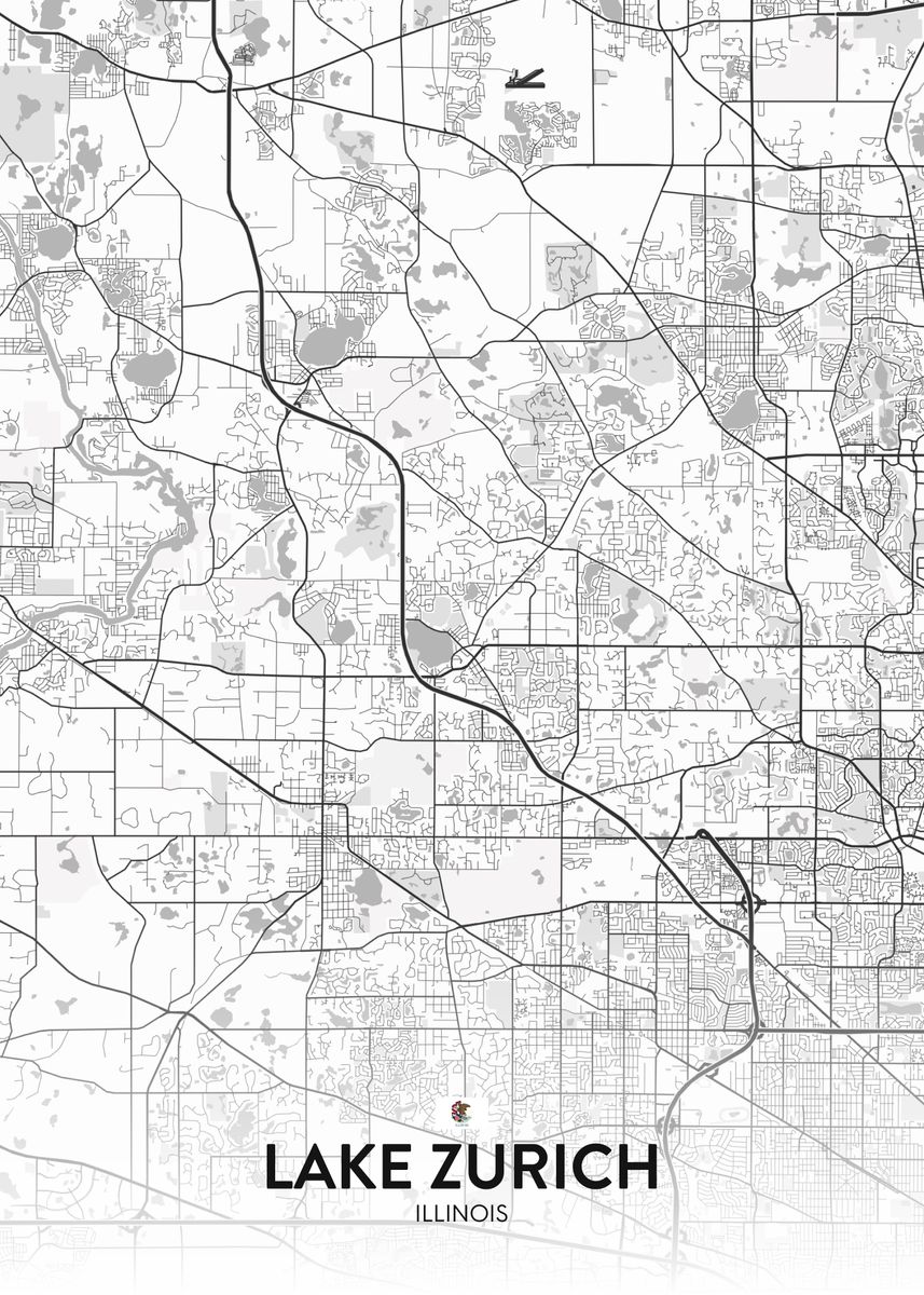 'Lake Zurich IL' Poster by IMR Designs Displate