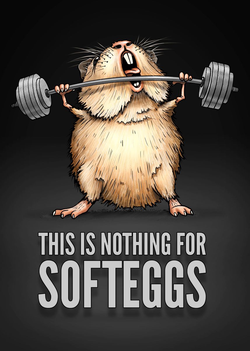 'Fitness Animal Workout Fun' Poster, picture, metal print, paint by FD