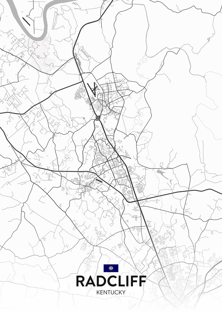 'Radcliff KY' Poster, picture, metal print, paint by IMR Designs Displate