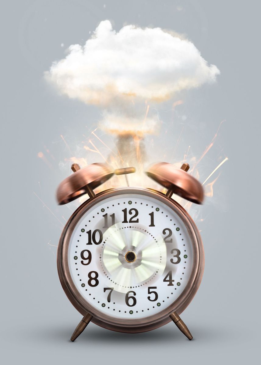 'Exploding Alarm Clock' Poster by photoschmidt Displate